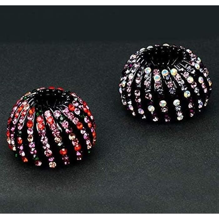 Ponytail Hair Holder for Women Girls, Expandable Bird Nest Hair Clip Headwear Barrette Styling Tools Accessories (Random Colors) - Image 2